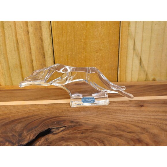 Crystal Jaguar Figurine By J.G. Durand France In Gift Box 7" Long - Picture 4 of 9